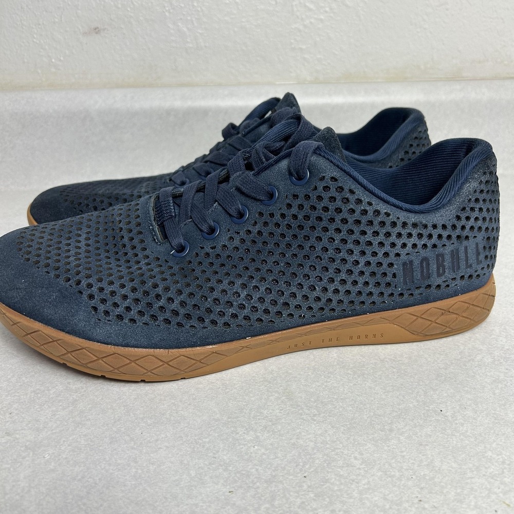 NOBULL Trainer Shoes‎ Mens Size 10 Blue Suede Low Top Athletic Gym Sneakers